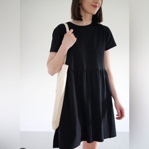 Kotn Tiered Baby Doll Dress - mini length